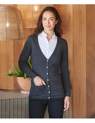H-H723-Ladies Lightweight V-Neck Cardigan